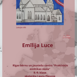 Rīgas izglītības iestāžu vizuālās mākslas konkursa “Plakāts valsts svētkos. Latvija zied Eiropas savienībā” laureātu darbu izstāde