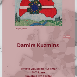 Rīgas izglītības iestāžu vizuālās mākslas konkursa “Plakāts valsts svētkos. Latvija zied Eiropas savienībā” laureātu darbu izstāde