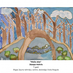 Digitālā izstāde "Gleznojumi uz zīda un stikla "Mežs kā dabas sastāvdaļa""