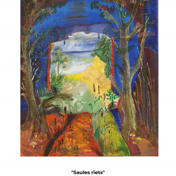 Digitālā izstāde "Gleznojumi uz zīda un stikla "Mežs kā dabas sastāvdaļa""